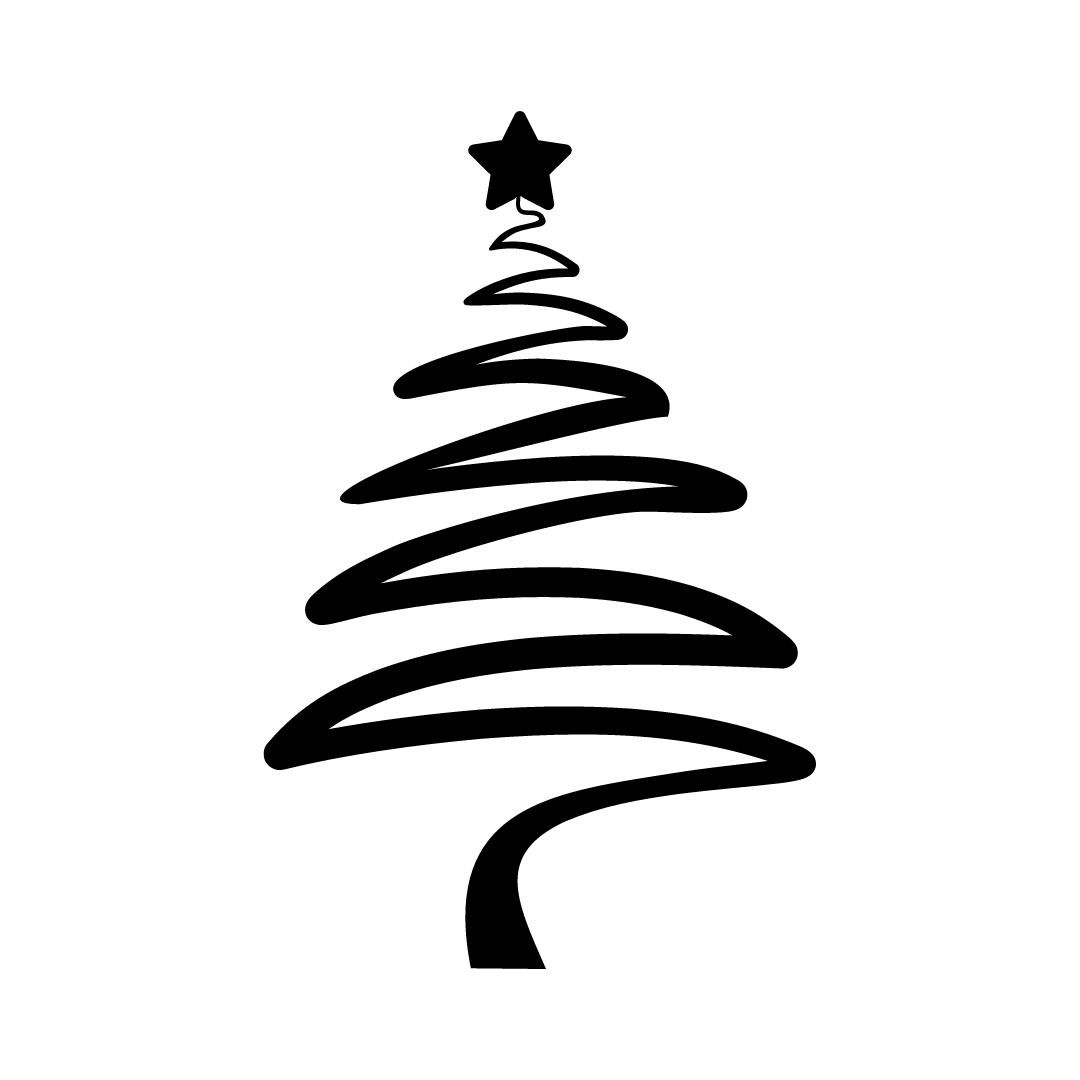 Christmas Tree Stamp - 30mm